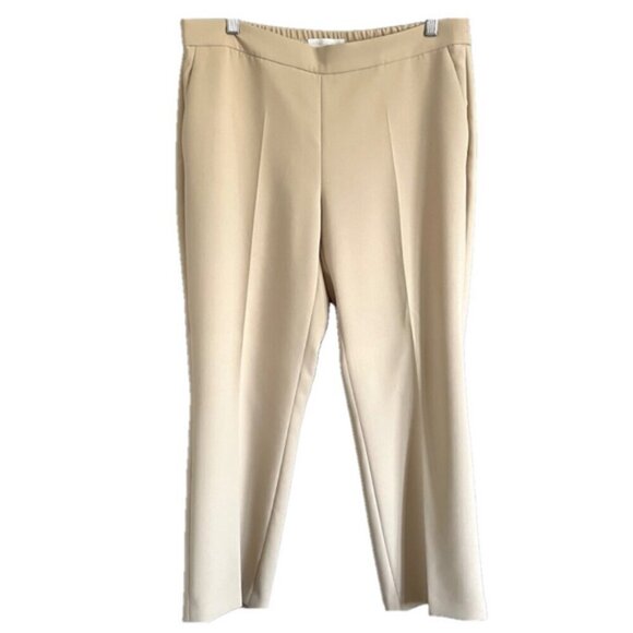 Raffaello Rossi Beige Aisha Pull-On Straight Cropped Pants - 44EU/L-XL 🇮🇹 - Picture 3 of 16